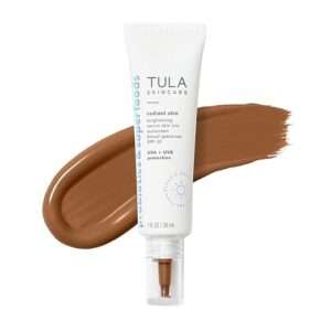 TULA Skin Care Radiant Skin Brightening Serum Skin Tint SPF | Facial Sunscreen Provides Broad Spectrum SPF 30 Protection, Tinted, Serum-Light Formula Brightens and Evens Skin | 1.0 fl. oz. | 23